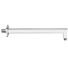 Wall-Mounted 12 Inch Square Shower Arm With Wall Flange